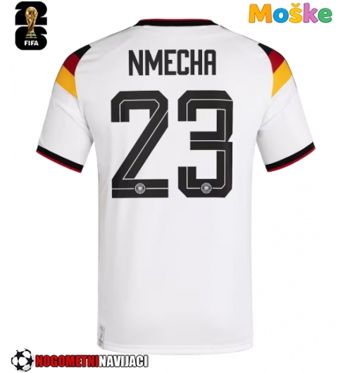 Moške Nogometnih dresov Nemčija Felix Nmecha #23 Domači SP 2026 Kratki rokavi Moške Nogometnih dresov Nemčija Felix Nmecha #23 Domači SP 2026 Kratki rokavi